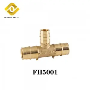 Factory Customized wholesale high quality brass pipe fittings PEX Elbow Union tee brass pipe fittings